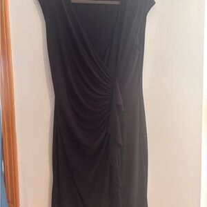 American Living Black Ruched Sheath Mini Dress